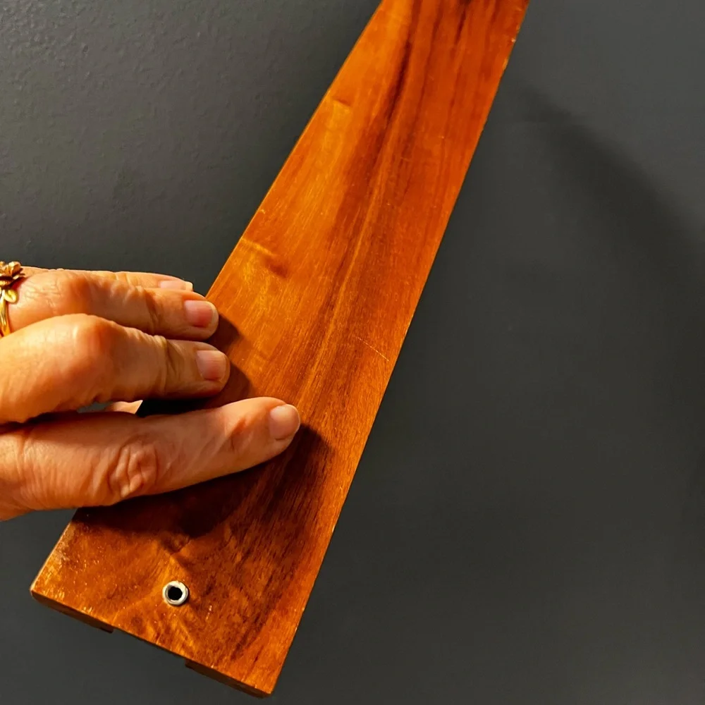 Vintage Wooden Wall-Mounted Tie / scarf Rack holds up to 24 ties